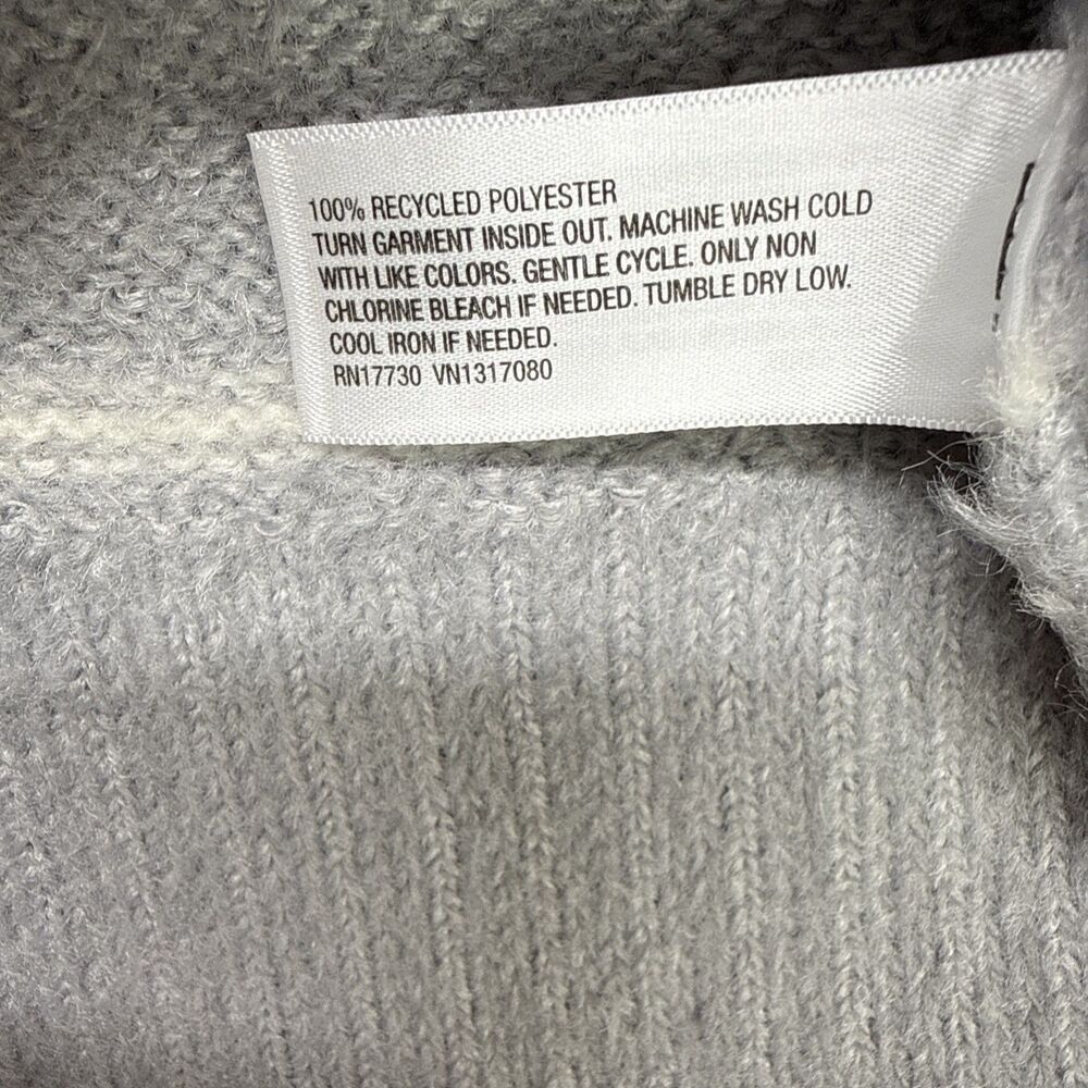 Target Women's Grey Stripe Sweater S NWT Recycled Polyester Pullover New - Picture 3 of 9